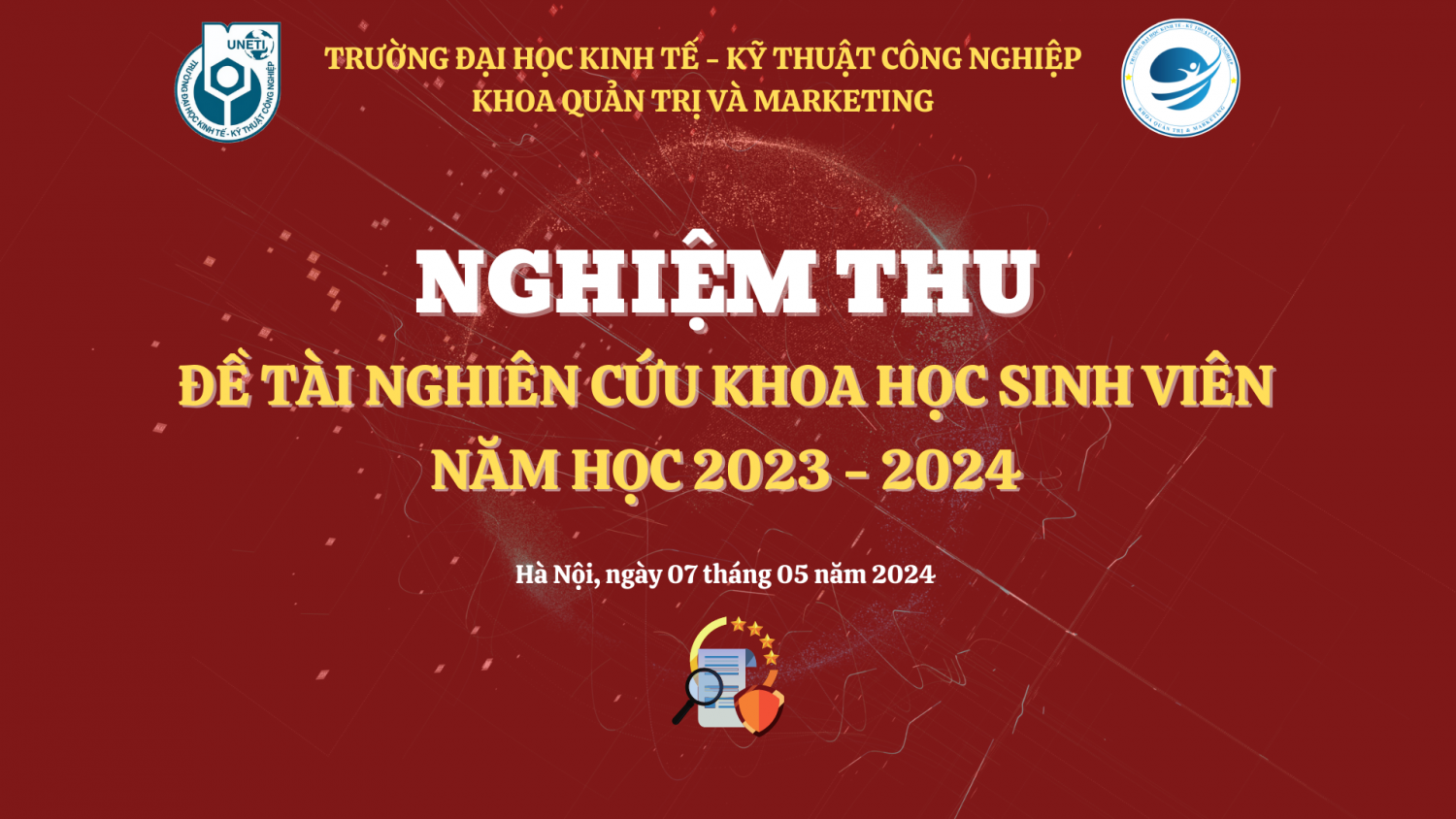 KHOA QUẢN TRỊ VÀ MARKETING NGHIỆM THU CÁC ĐỀ TÀI NGHIÊN CỨU KHOA HỌC SINH VIÊN NĂM HỌC 2023-2024